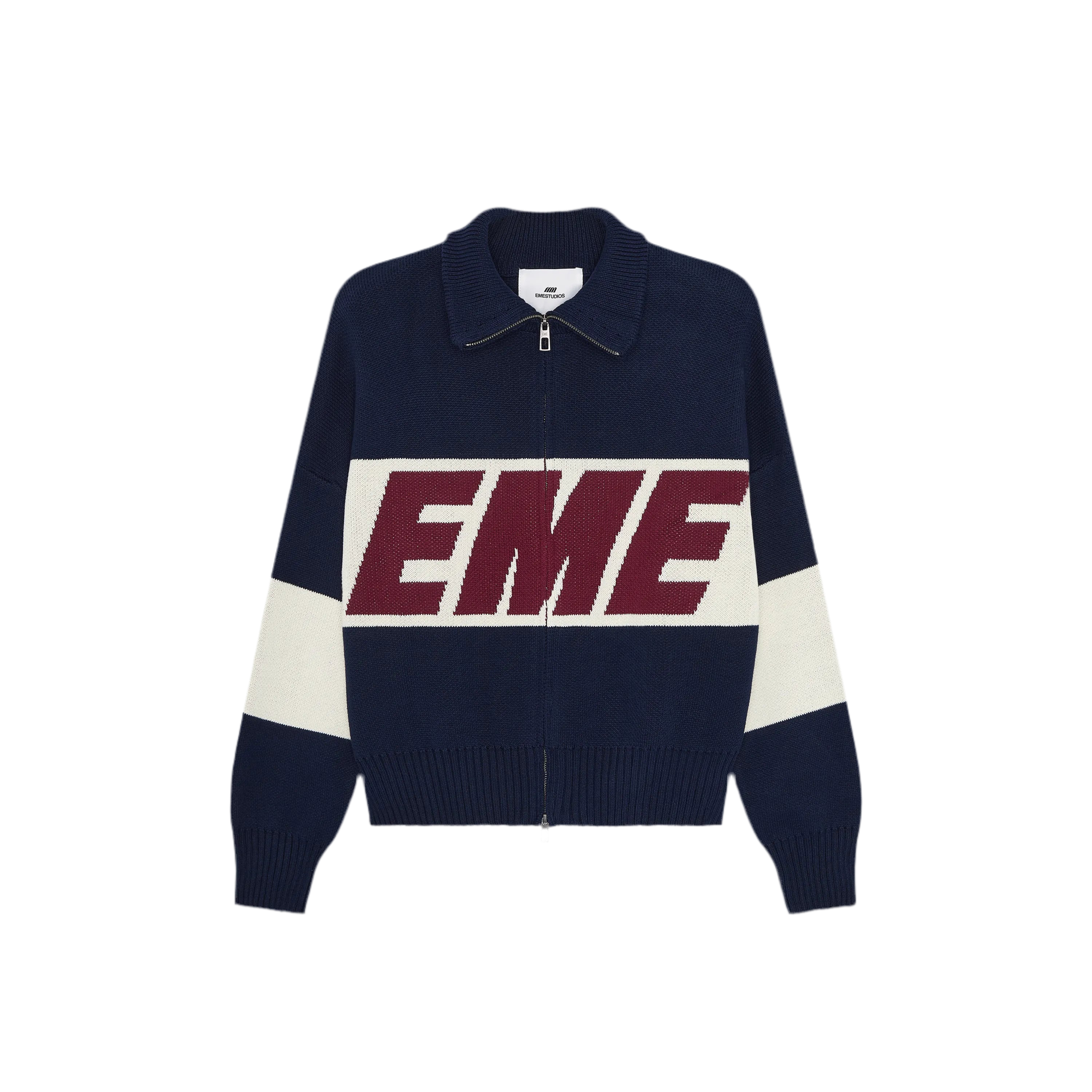 Chaleco Eme Studios - Thrill Navy Zipper Knit