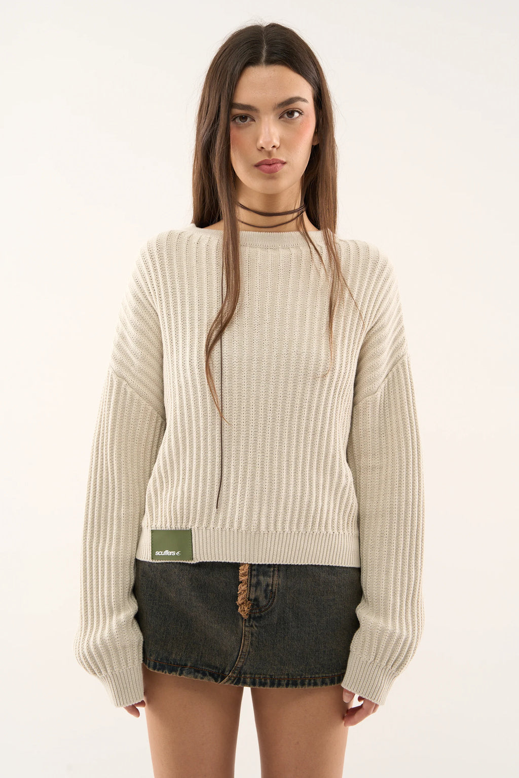 Knit Scuffers rookie Ecru