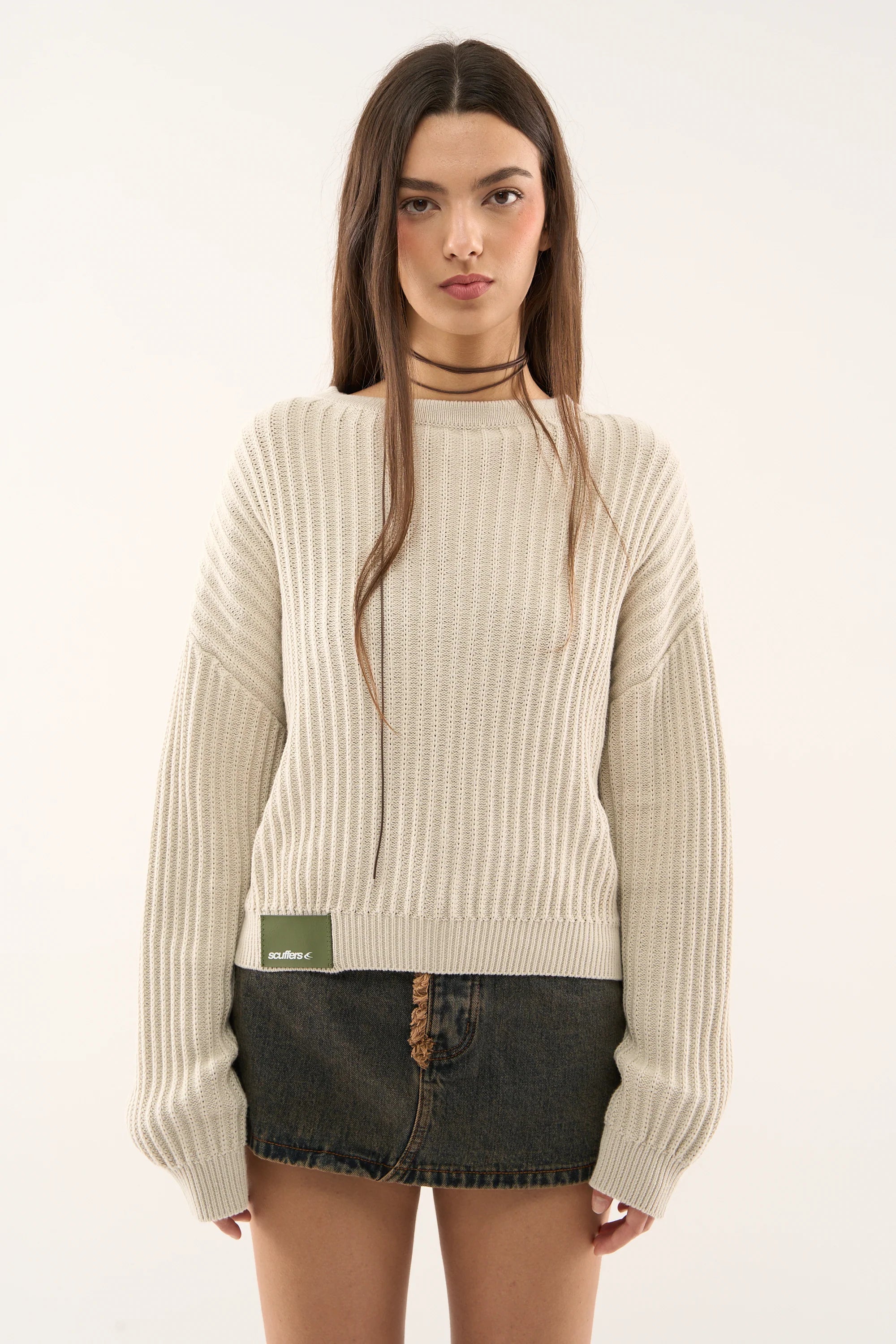 Knit Scuffers rookie Ecru