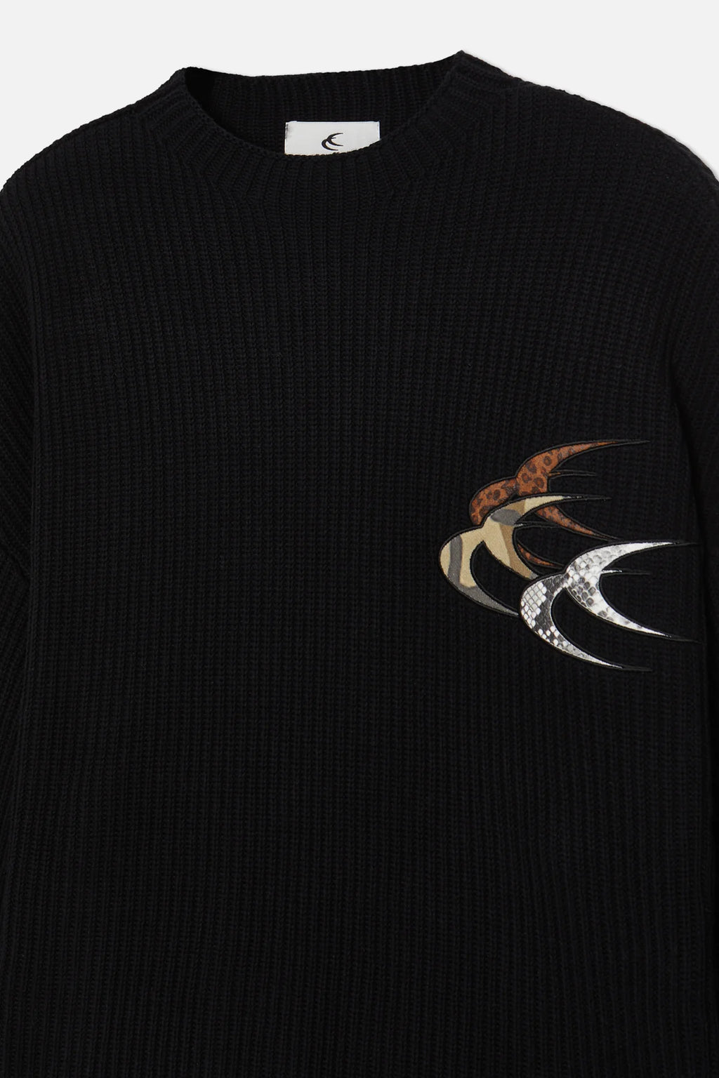 Knit Scuffers animal - Black
