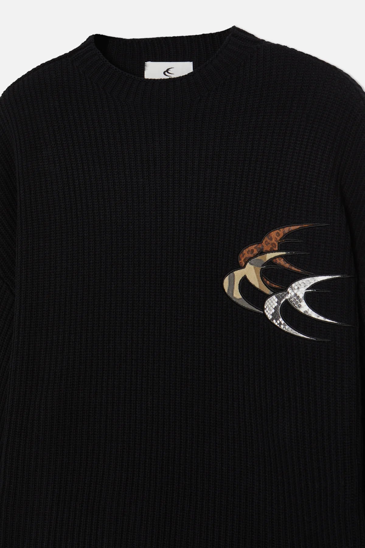 Knit Scuffers animal - Black