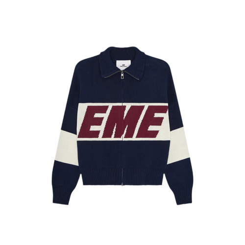 Chaleco Eme Studios - Thrill Navy Zipper Knit