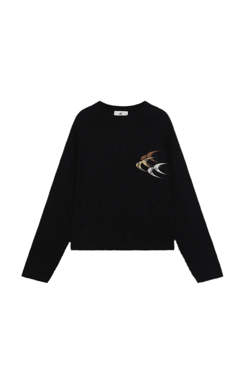 Knit Scuffers animal - Black