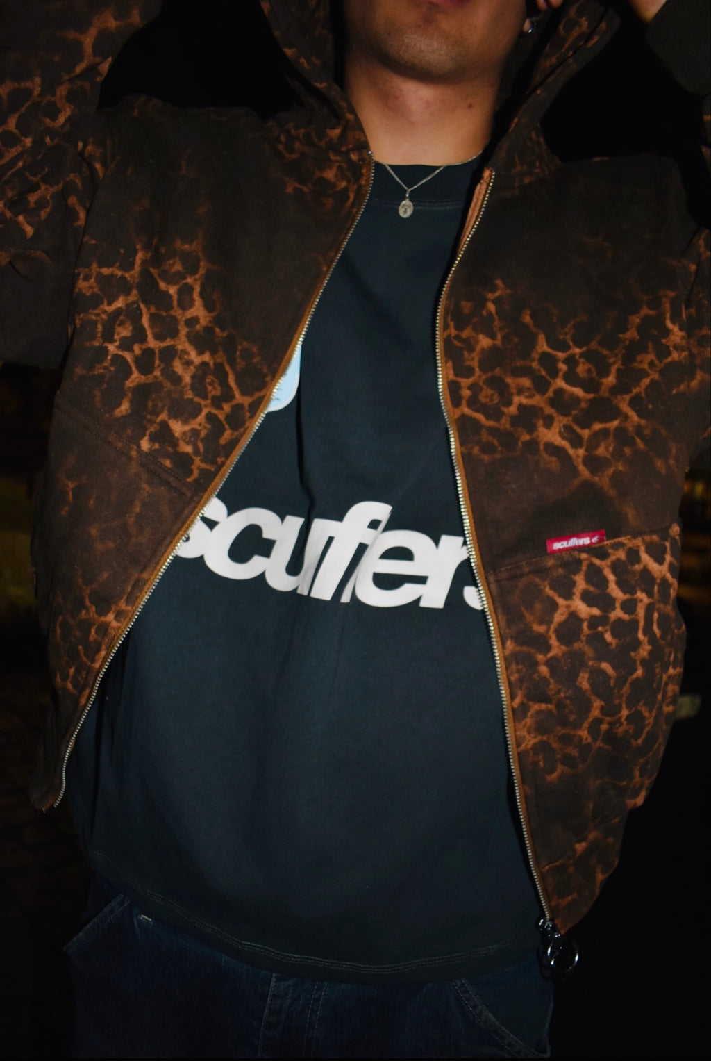 Poleron Scuffers zip - leopard