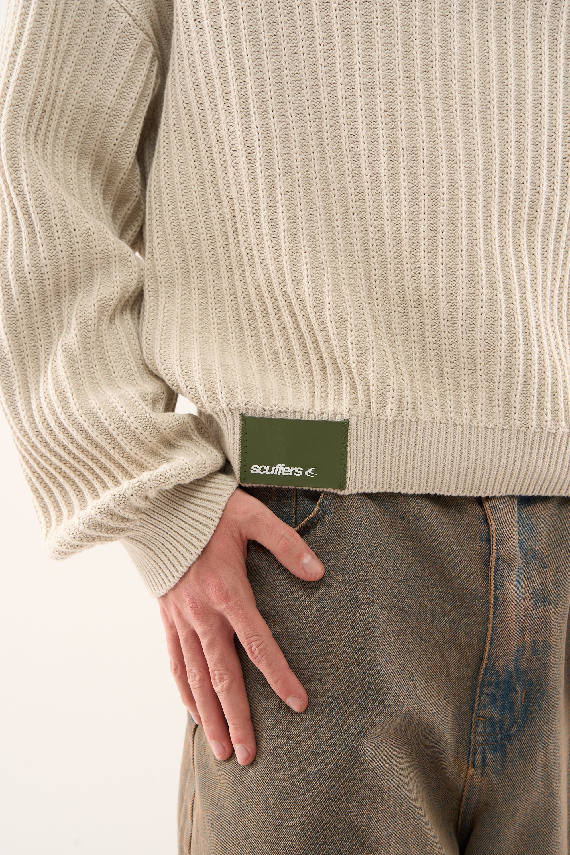 Knit Scuffers rookie Ecru