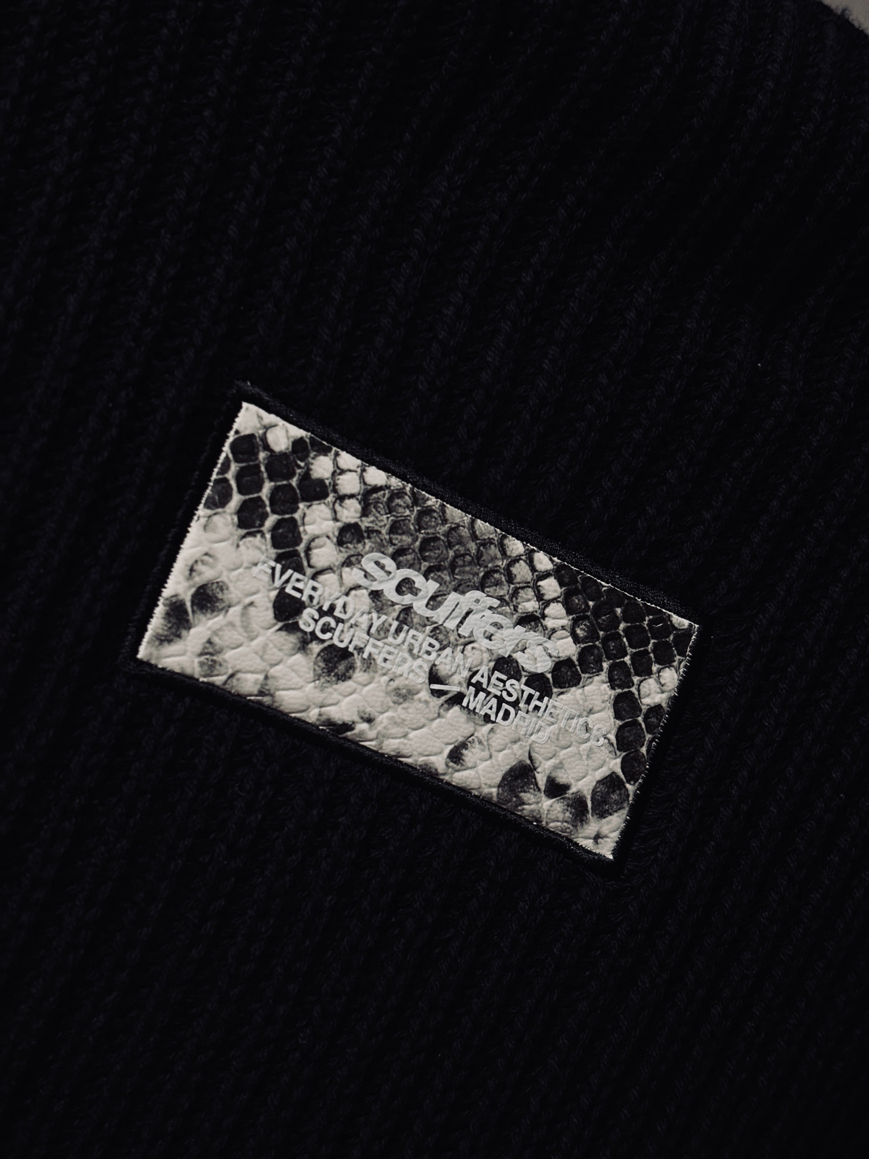 Knit Scuffers animal - Black