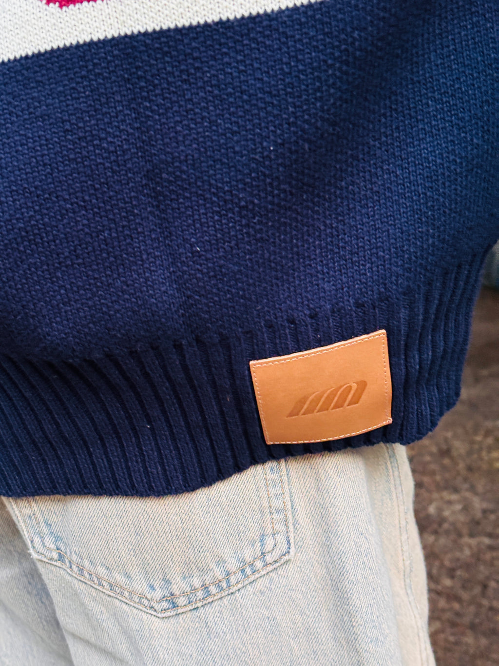 Chaleco Eme Studios - Thrill Navy Zipper Knit