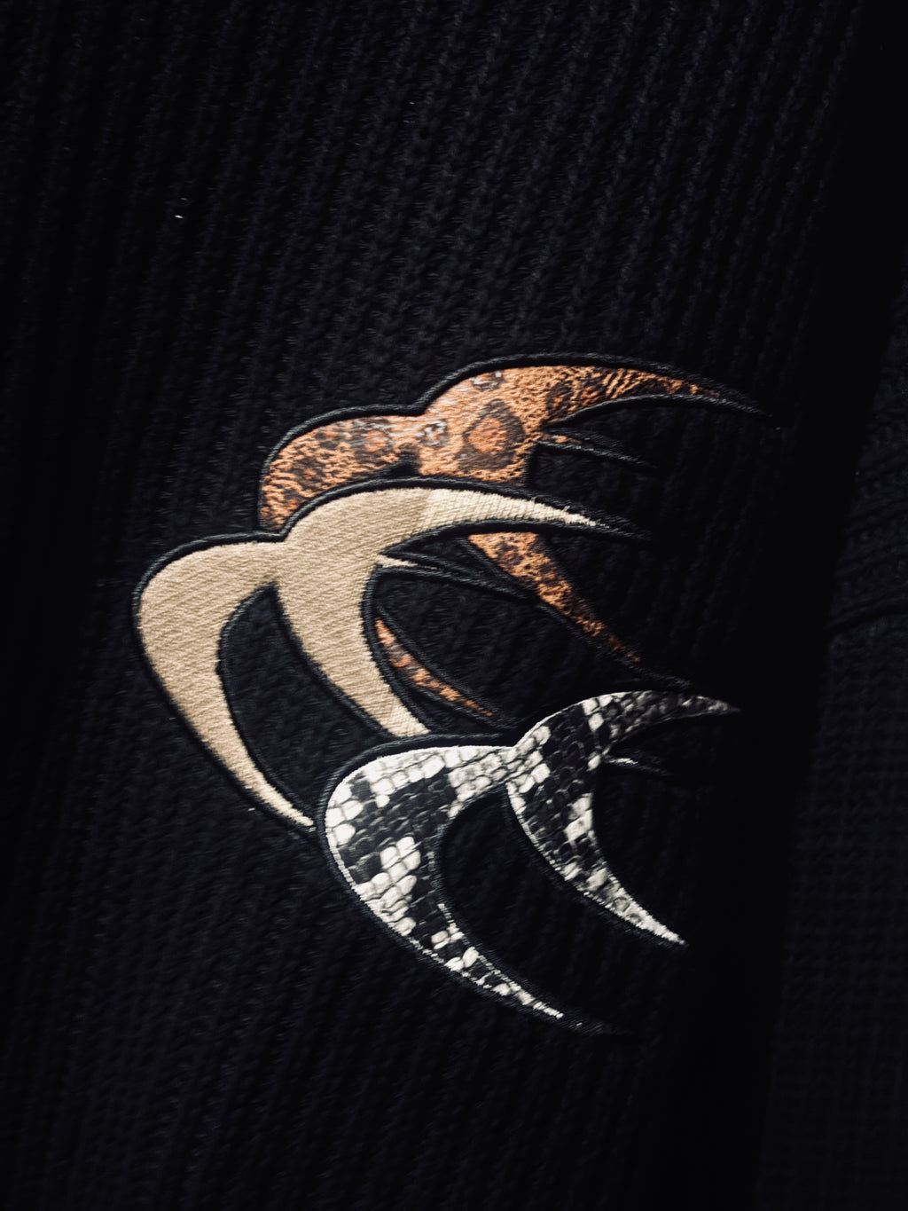 Knit Scuffers animal - Black